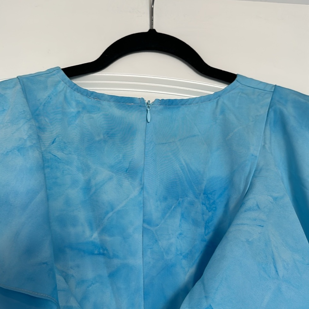 Blue Tie Dye Ruffle Romper - Size Small - Picture 6 of 6